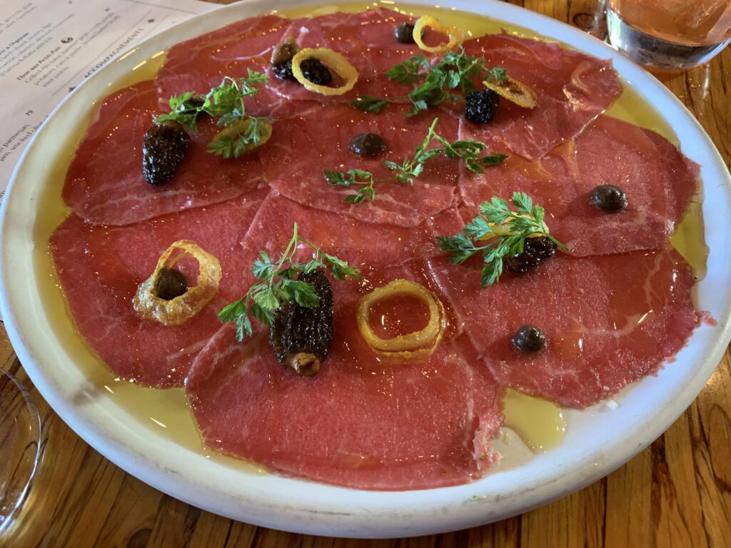 Carpaccio de Boeuf, an appetizer