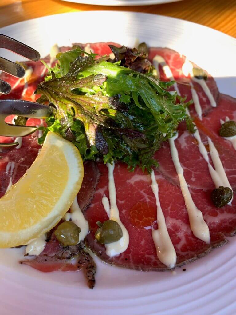 carpaccio close up view