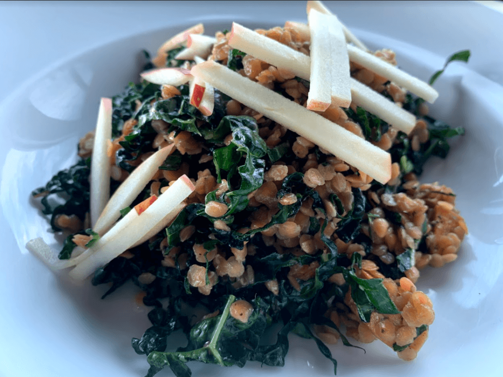 Altitude's Bistro Grouse Grind Super salad with lentils, kale and seeds