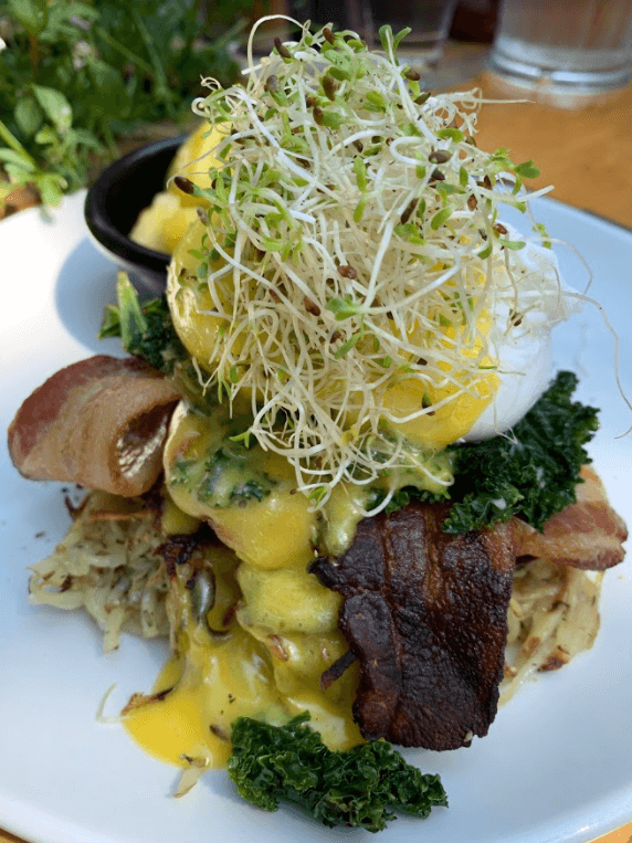 bacon benny with rosti