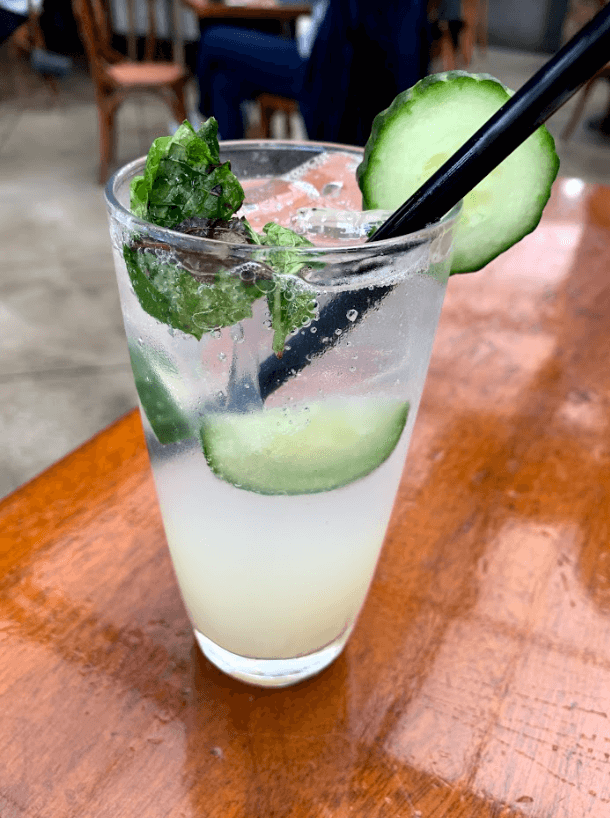 a cucumber spritzer