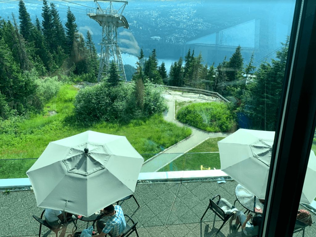 the trek going up on the Grouse mountain