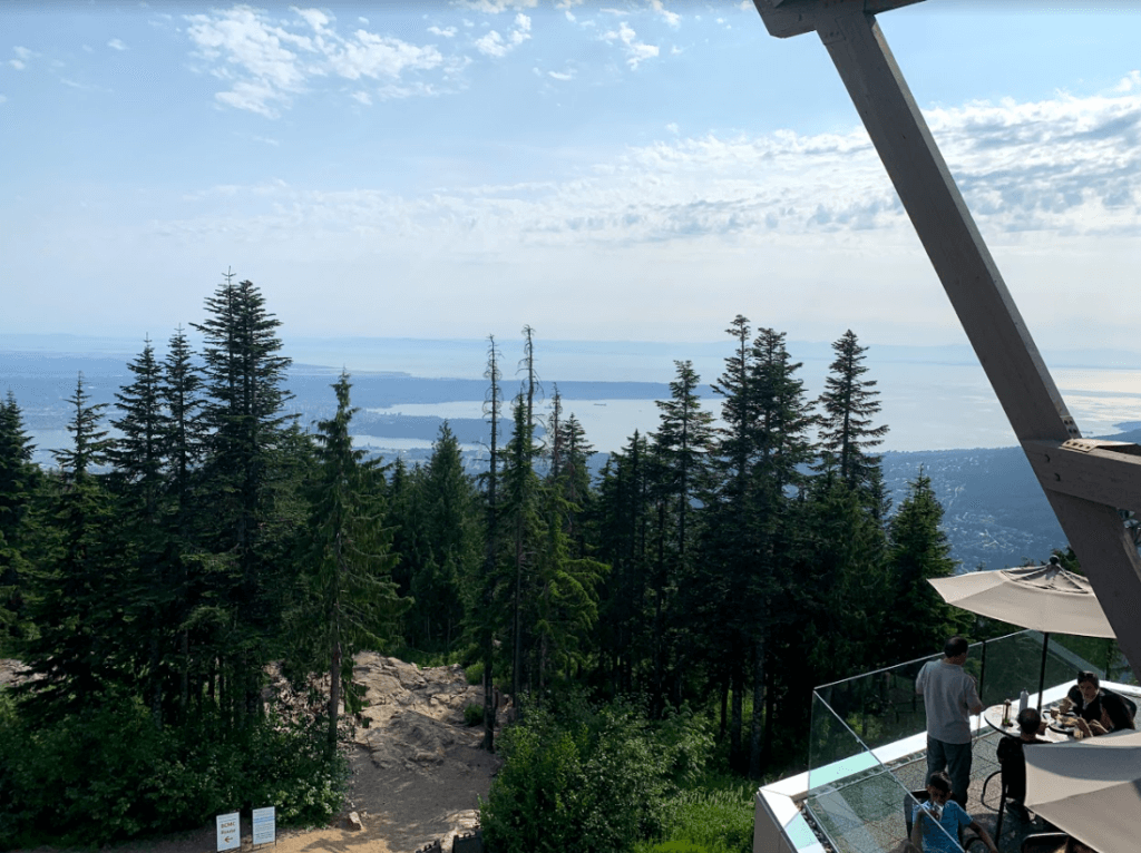 the view up on Grouse mountain