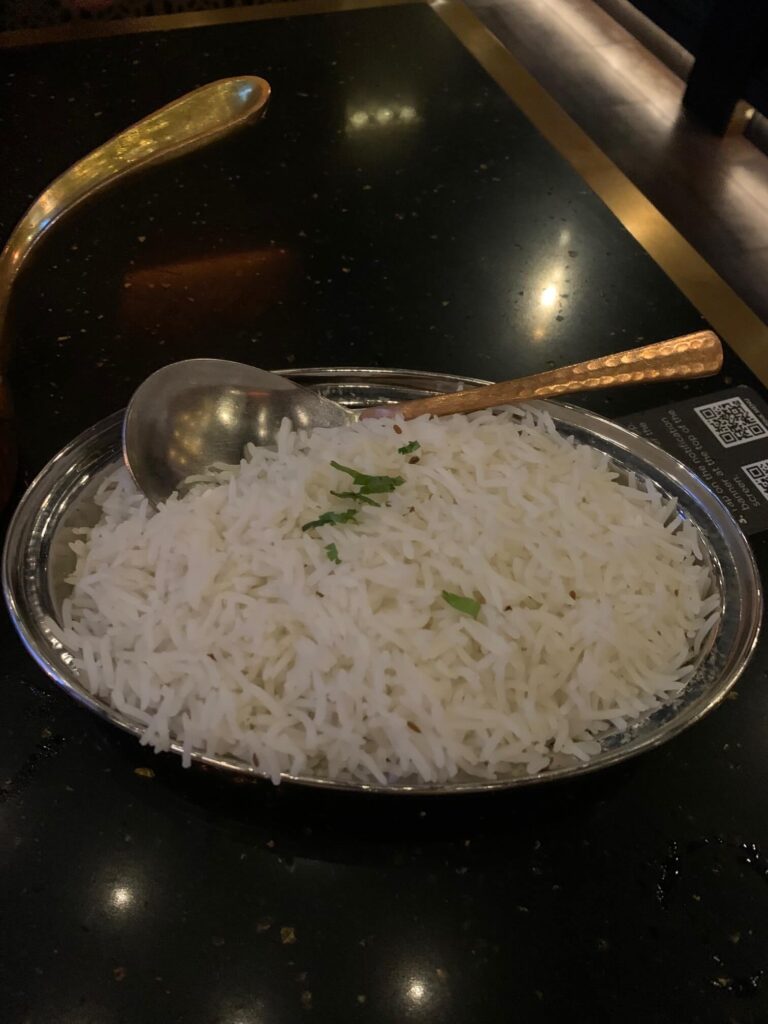 Tasty Indian Bistro basmati rice