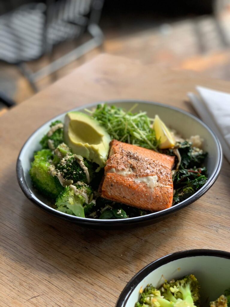 Greens All Day with salmon