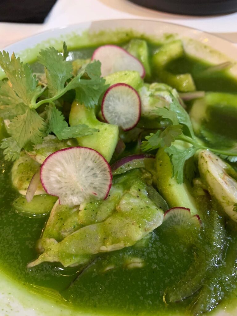 ceviche aguachili closeup view