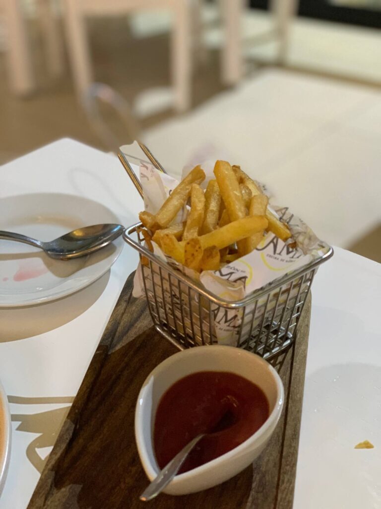 fries and ketchup