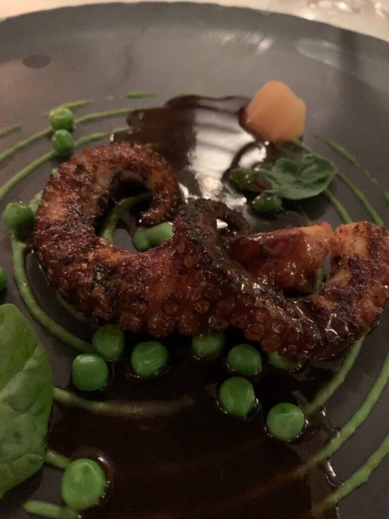 Marinated broiled octopus