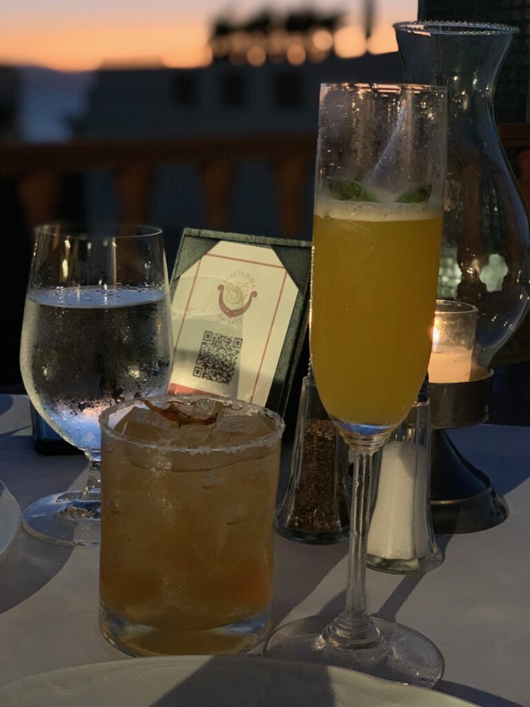 margarita and cocktail at Hacienda San Angel Puerto Vallarta