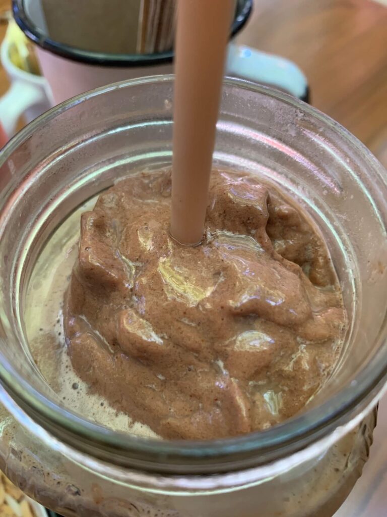 chocolate/almond smoothie El Cafecito de Mita