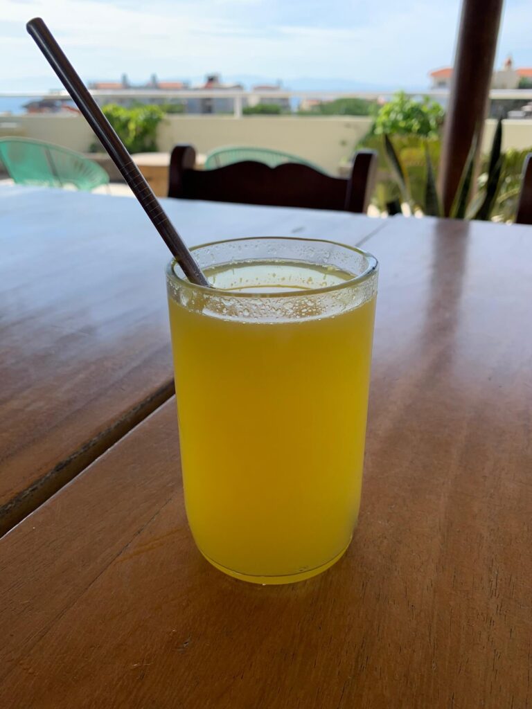 fresh OJ at Arena Surf Cafe Punta Mita