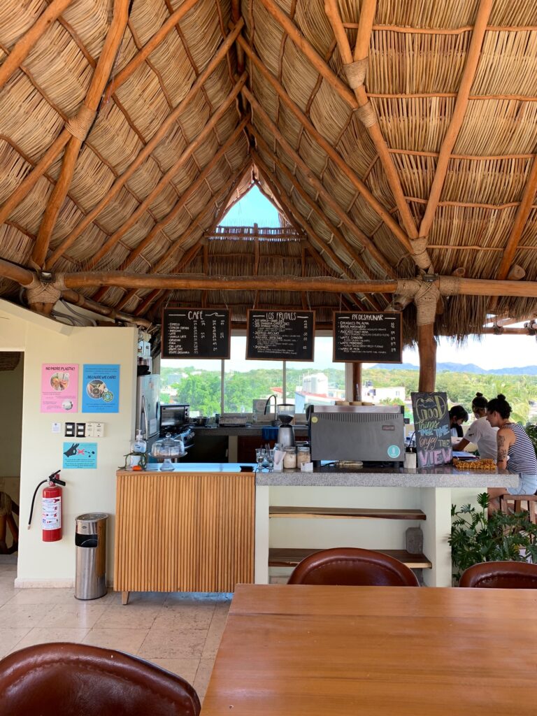 view inside Arena Surf Cafe Punta Mita