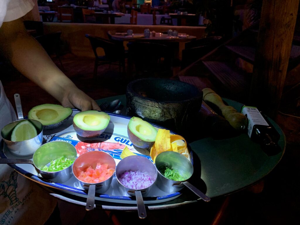 guacamole ingredients Lobster Paradise Punta Mita