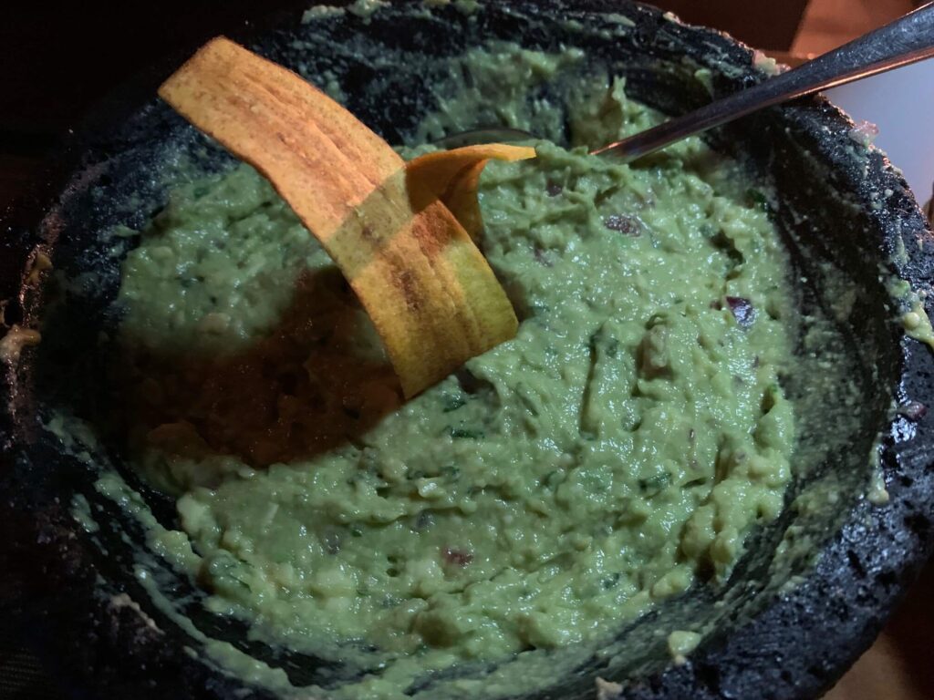 guacamole with chips Lobster Paradise Punta Mita